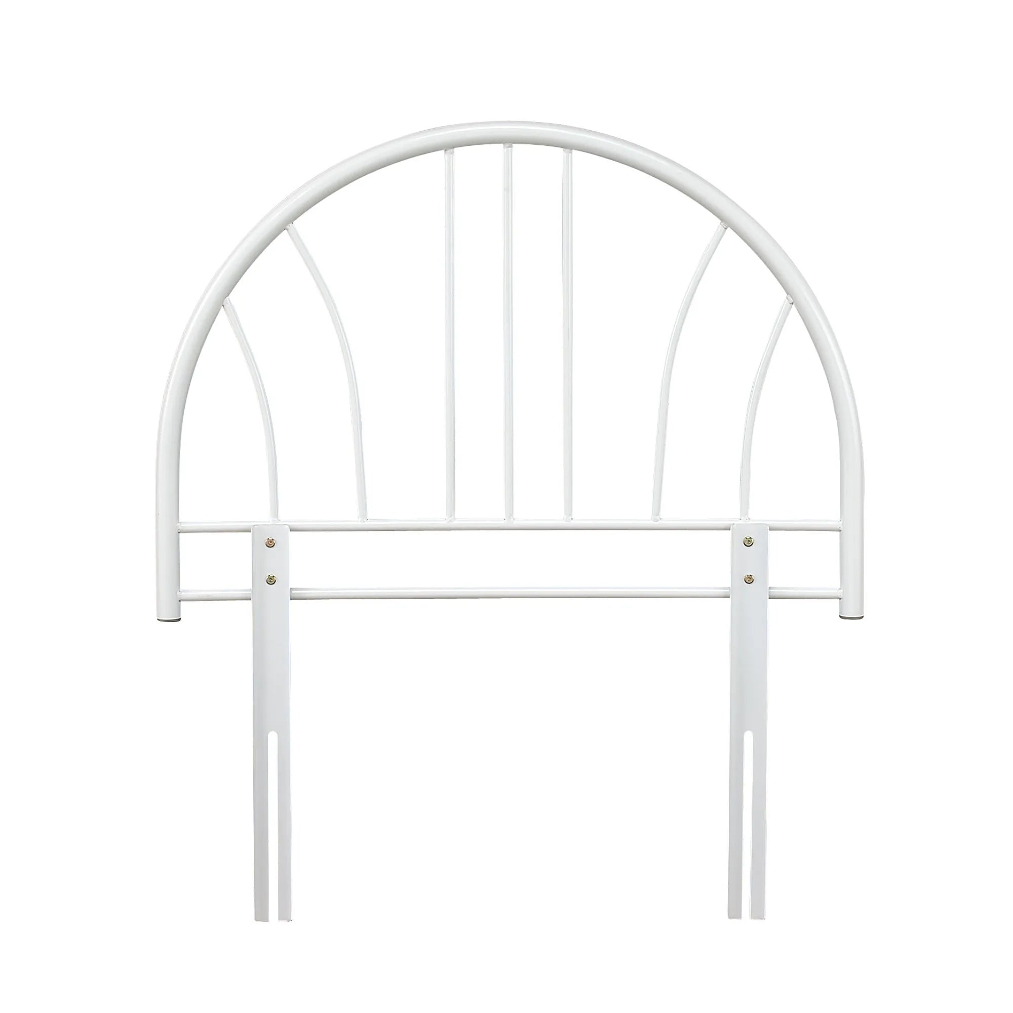 Twilight White Metal Headboard