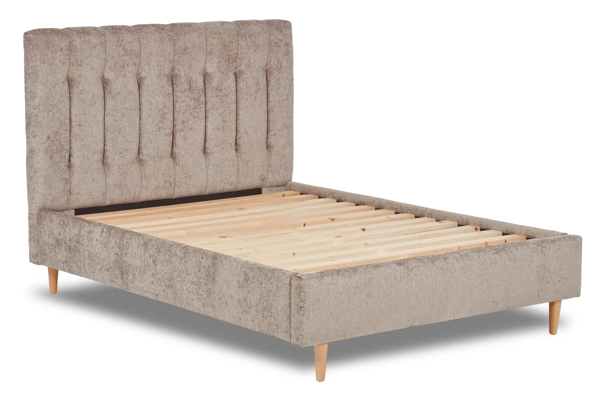Eternal Contemporary Button-Backed Fabric Bed