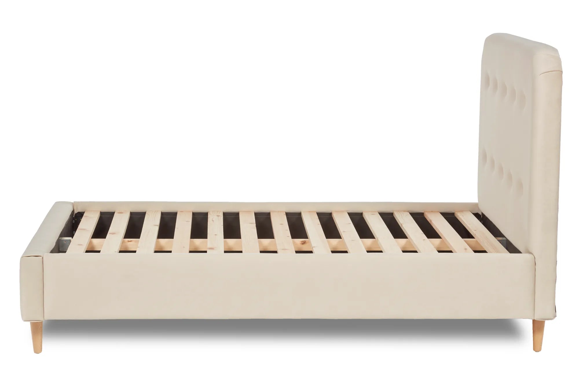Celestia Contemporary Button Backed Fabric Bed