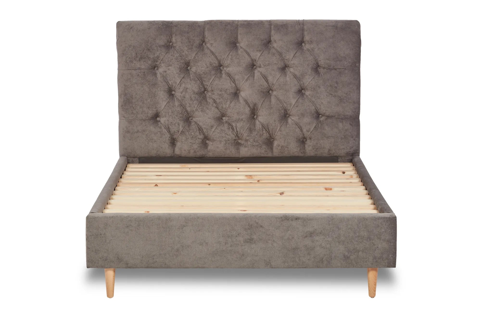 Zephyr Fabric Scroll Bed With Low Foot End
