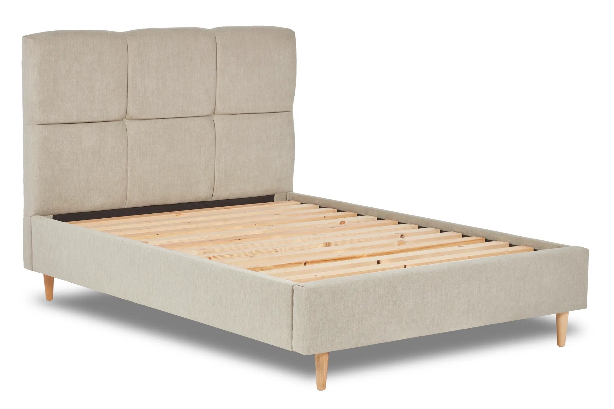 Blossom Modern Square Paneled Fabric Bed
