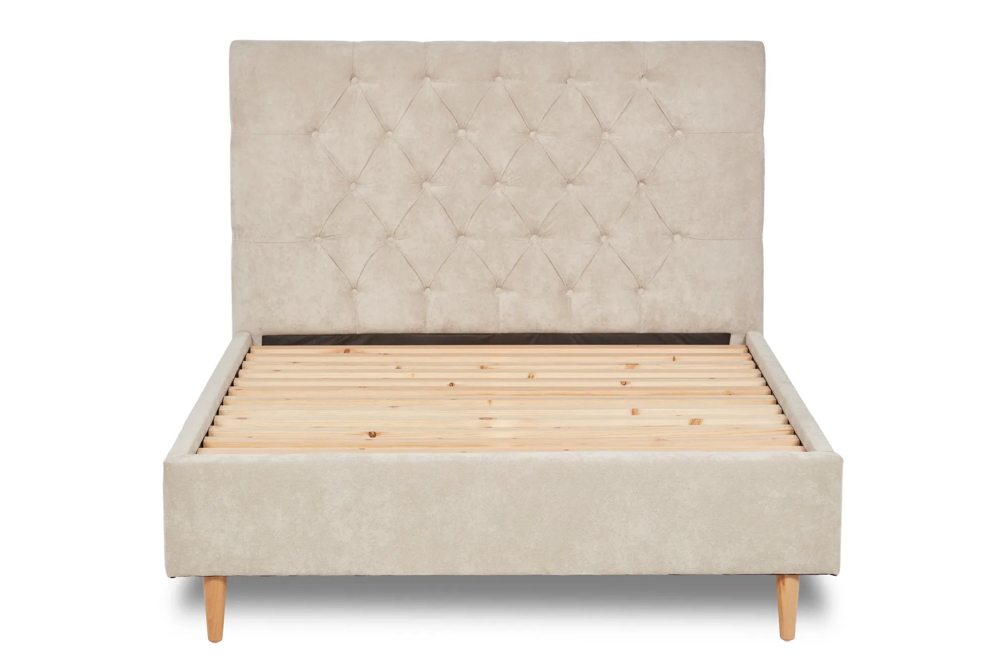 Solstice Modern Tall Chesterfield Fabric Bed