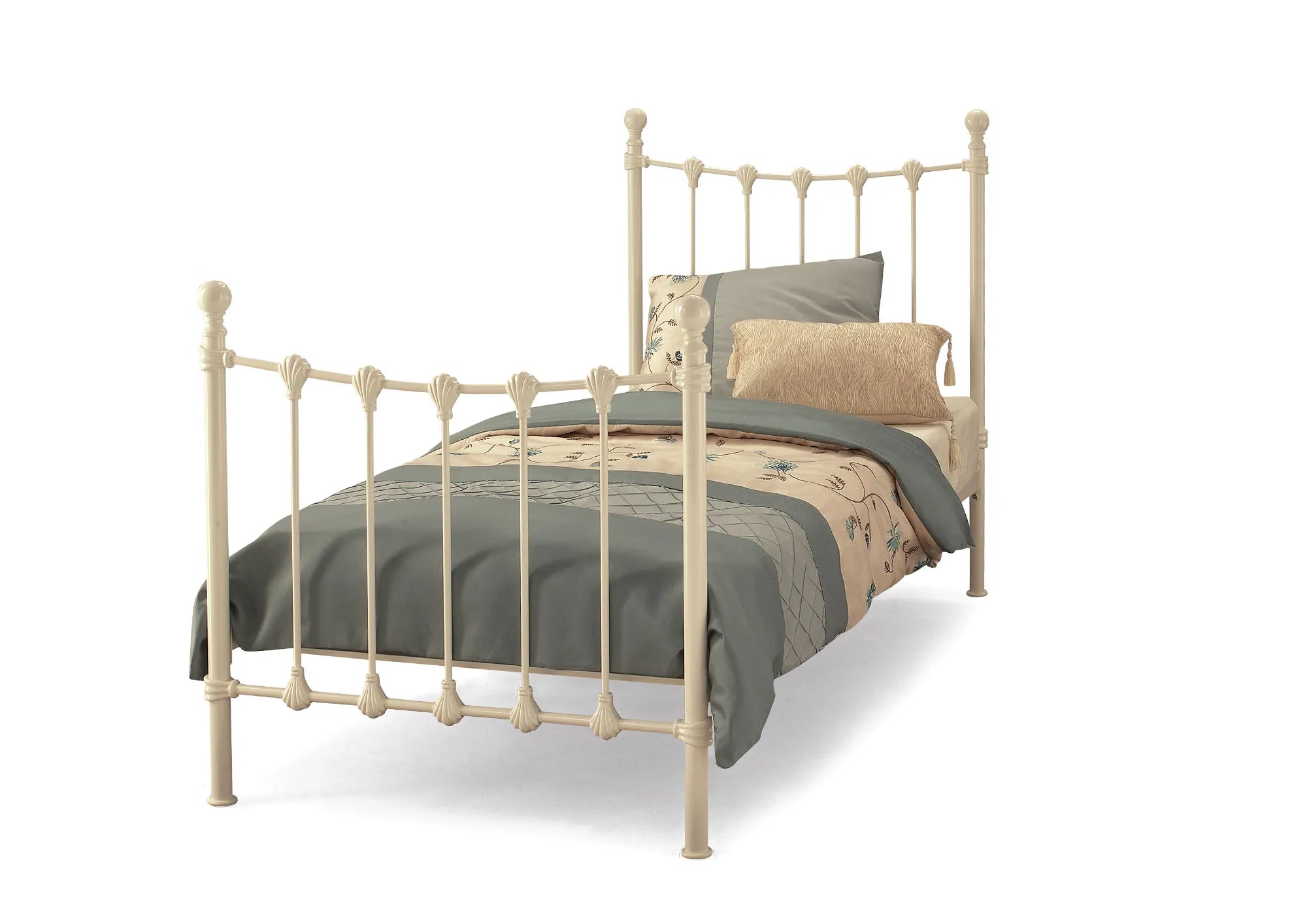 Tranquility Ivory Metal Bed Frame
