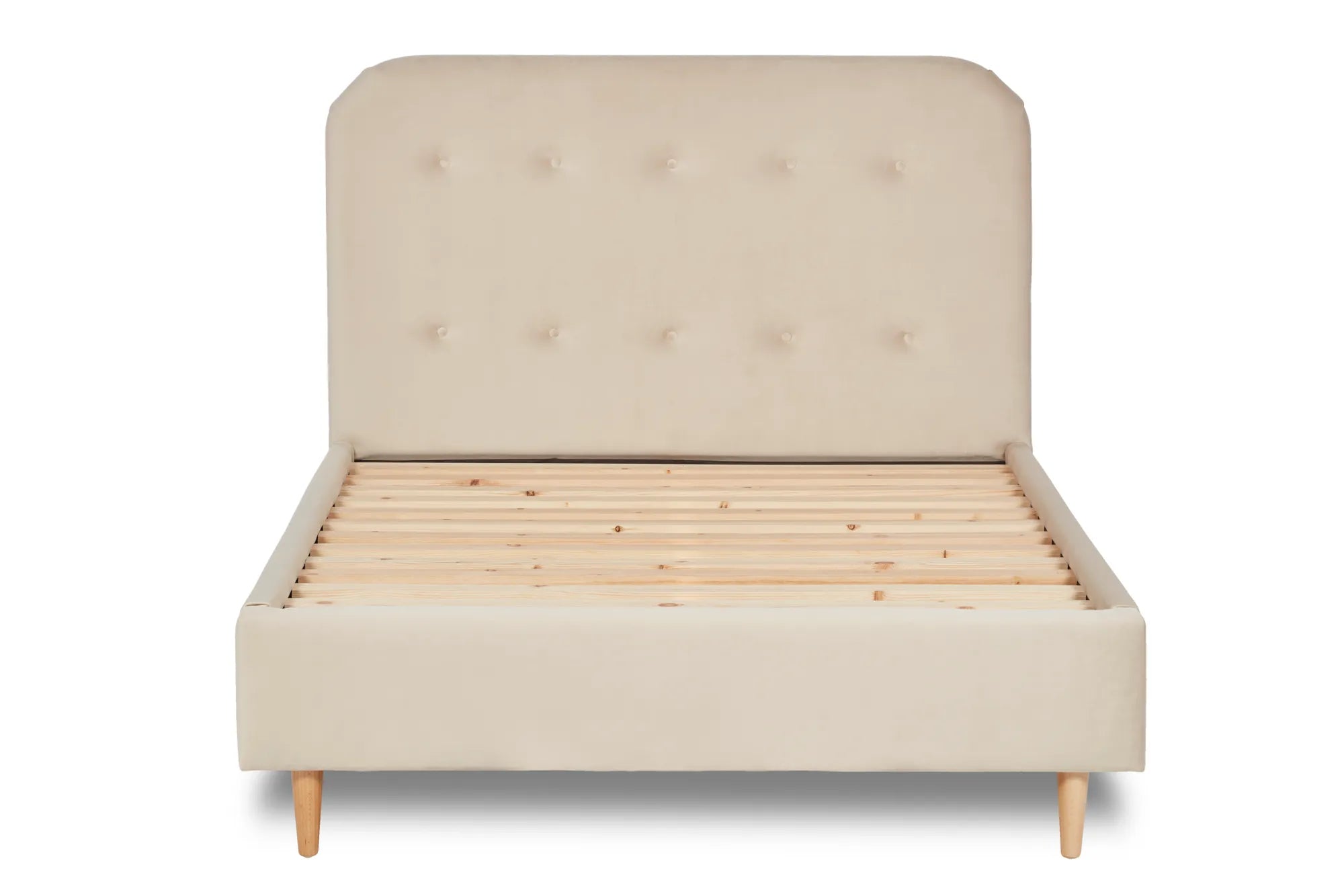 Celestia Contemporary Button Backed Fabric Bed
