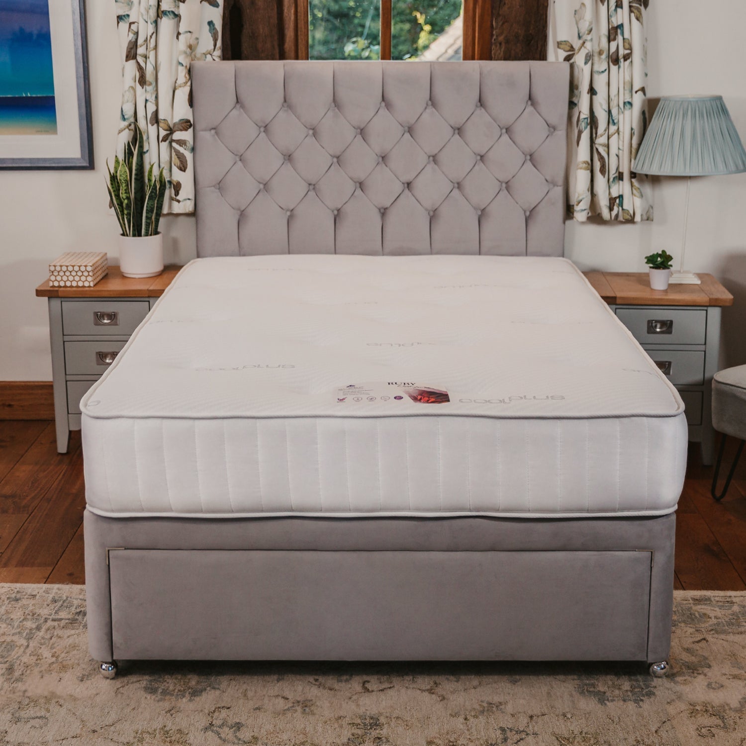 Ruby Memory Foam Orthopaedic Sprung Divan Bed Set