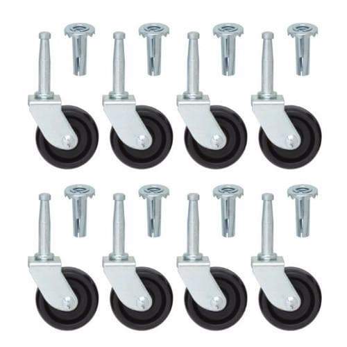 Set of 8 Castors Wheels with Inserts