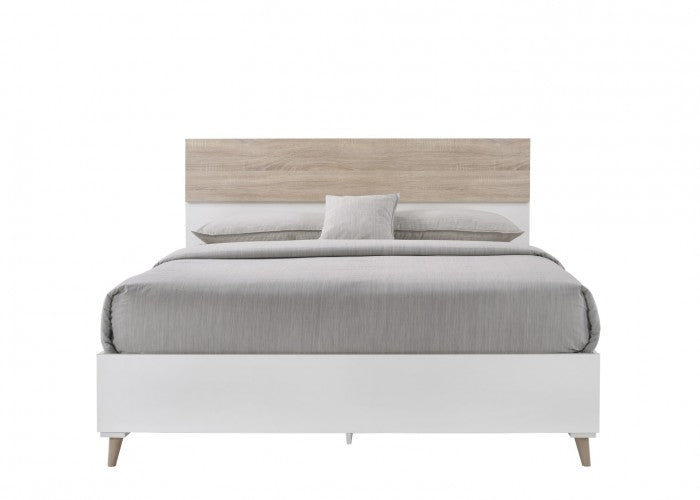 LPD Furniture Stockholm Scandinavian White-Oak Wooden Bed